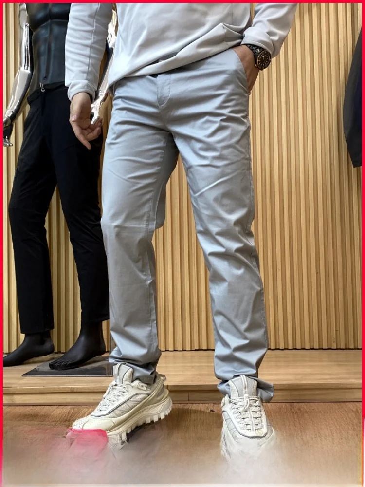 

New Generation DP Iron Free Proc Men's Spring Casual Straight Leg Breathable Color Long Pants Trendy Cotton Blend