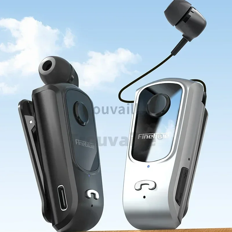 Fineblue F920 Headphones in Lotus Wireless Bluetooth Headset Vibrate Earphones Collar Clip-on Mini Single Ear Buds Auriculares