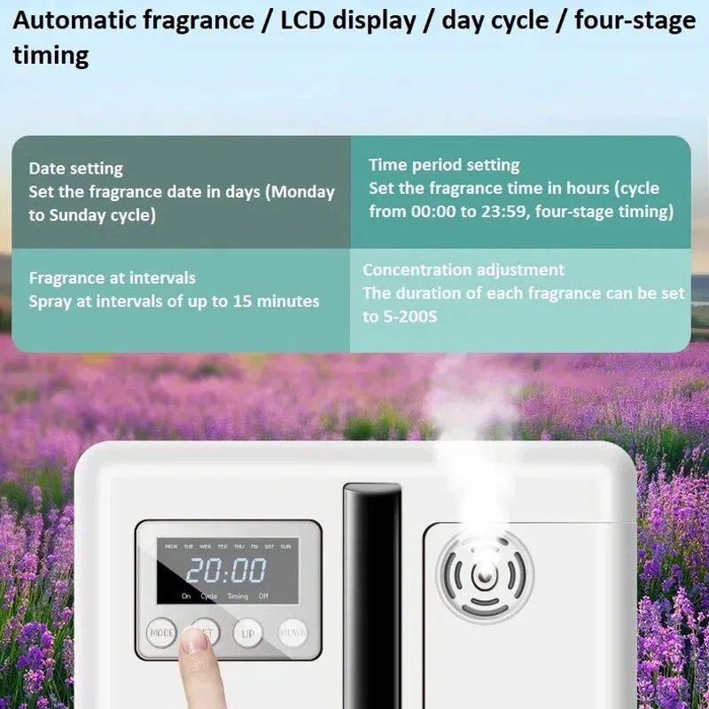 2025 NEW Air purifier wall-mounted hotel 160ml aroma diffuser, fan-shaped interior fan, Dadi Hotel lobby aromatherapy machine image 3