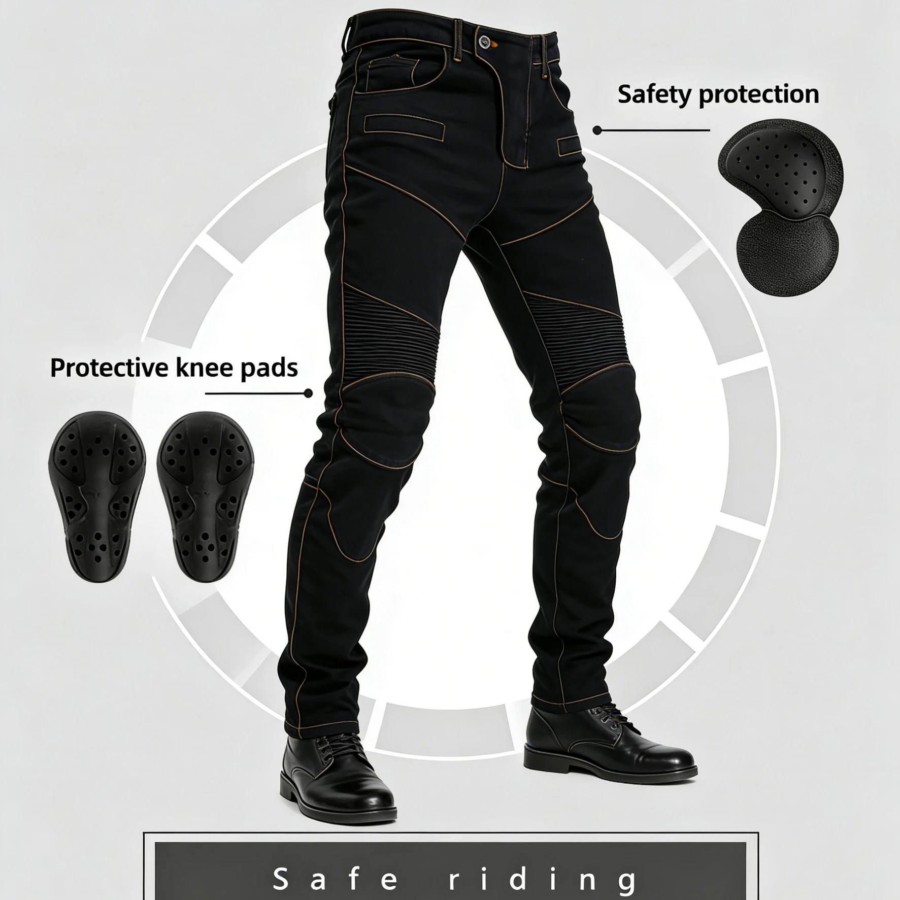 

For Motocross Jeans Breathable Protective Gear Included Cycling Pants Hot Sale Biker Jeans Stretch Anti-Fall Riding Trousers