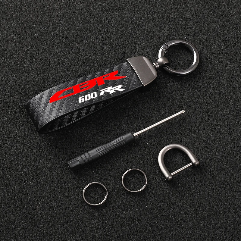 High-Grade Leather Motorcycle keychain Horseshoe Buckle Jewelry for Honda CBR600RR CBR 600 RR F5 Motorcycle Accessories