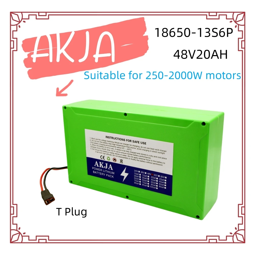 Imagem -02 - Bateria de Lítio Power18650 48v 20 ah 30ah 13s6p Capacidade Total Transporte Aéreo Rápido Novo Adequado para 2502000w