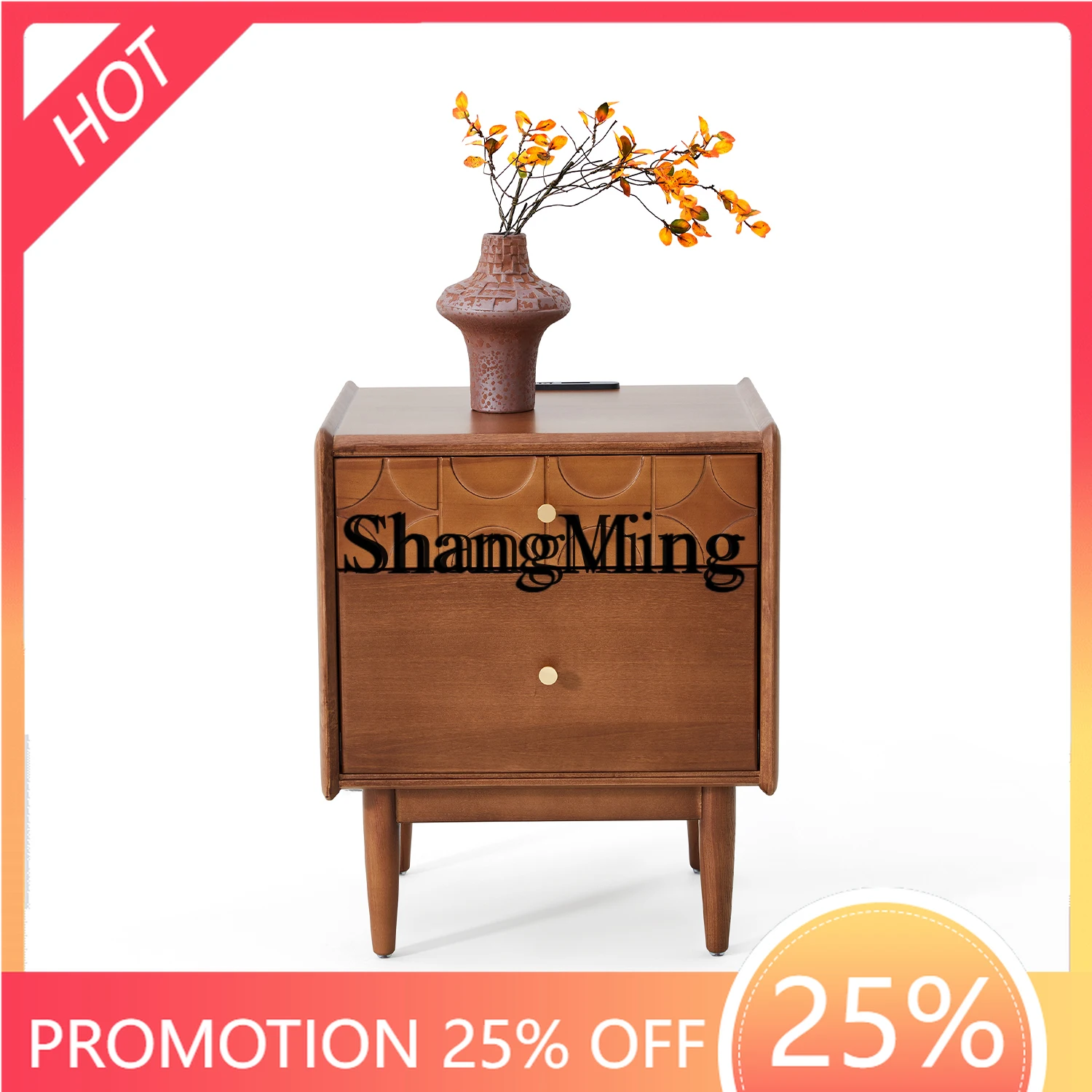 

ZYY household high value medieval solid wood bedside table bedside table storage small cabinet bedroom chest