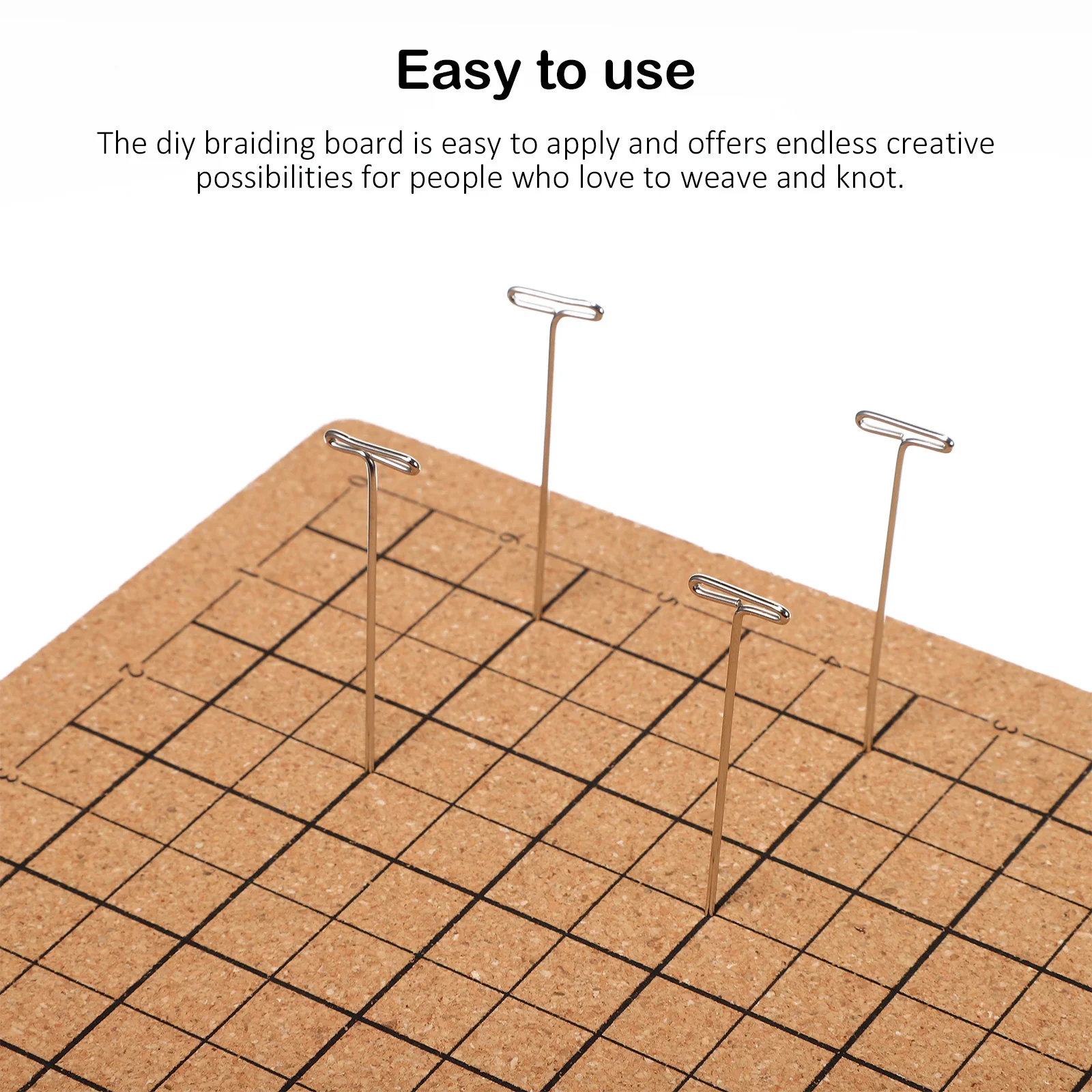 

DIY Braiding Board 7x7inch Cork Macrame Work Stand T30 Needles 5 Ruler Craft Supplies Woven Project Accessories Kit Camp Hiking