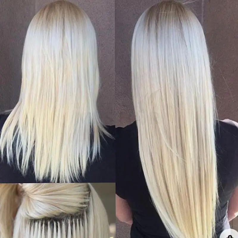 MRSHAIR U Tip Fusion Hair Extensions Nail Tips Human Hair Italiana 1.5cm Long Keratin Hair Bondings 12 16 20 24 inch 50strands