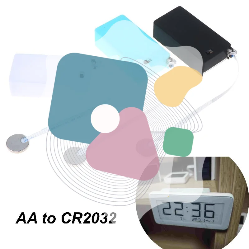 1Pcs CR2032 To AA Battery Converter 5X0.15mm Non-Destructive Modification Double-Layer CR2032 Converter