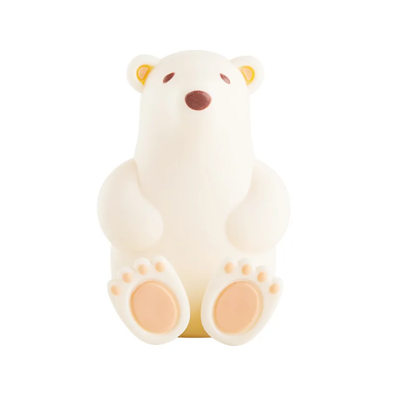 Adorable Polar Bear Toothbrush Holder Wall Mounted Suction Cup Racks Creative Perforation-free Leather Band Mask Plug Storage