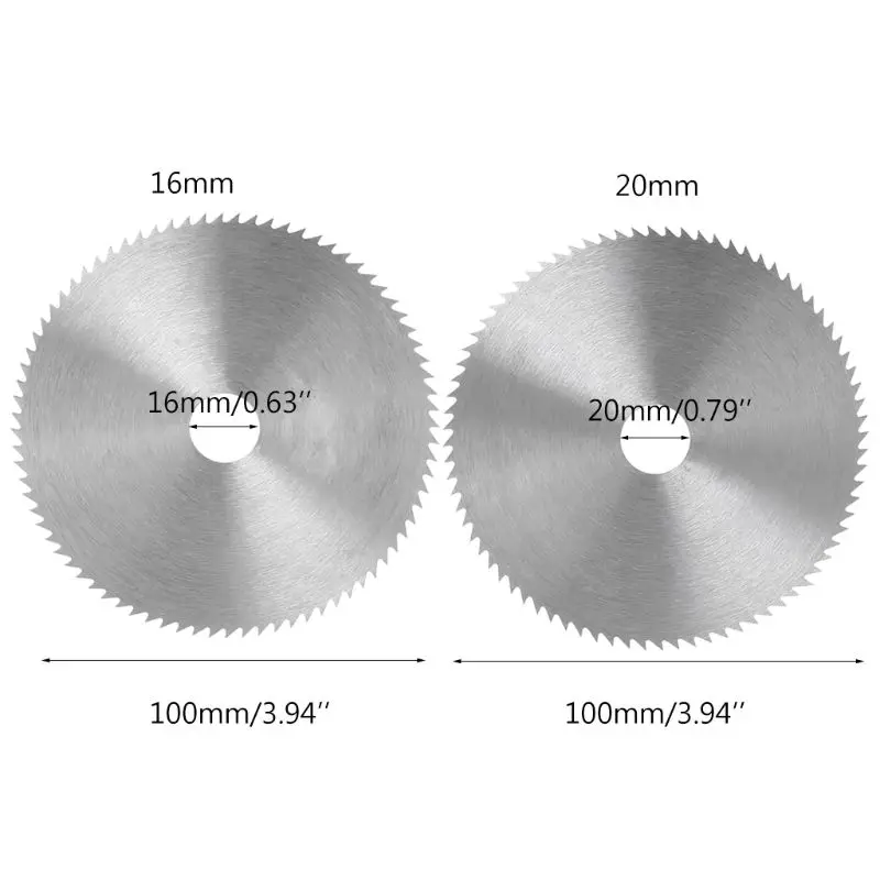 4 Inch Ultra Thin Steel Circular Saw Blade 100mm Bore Diameter 16/20mm Wheel Cutting Disc For Woodworking Rotary Tool W329