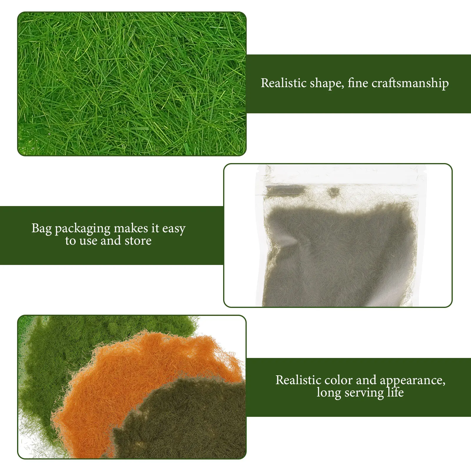 

4pcs 4 Packs Simulated Moss Green Plants Decorations 4 Colors Craft Supplies DIY Landscaping Artificial Moss for Crafts Modeling