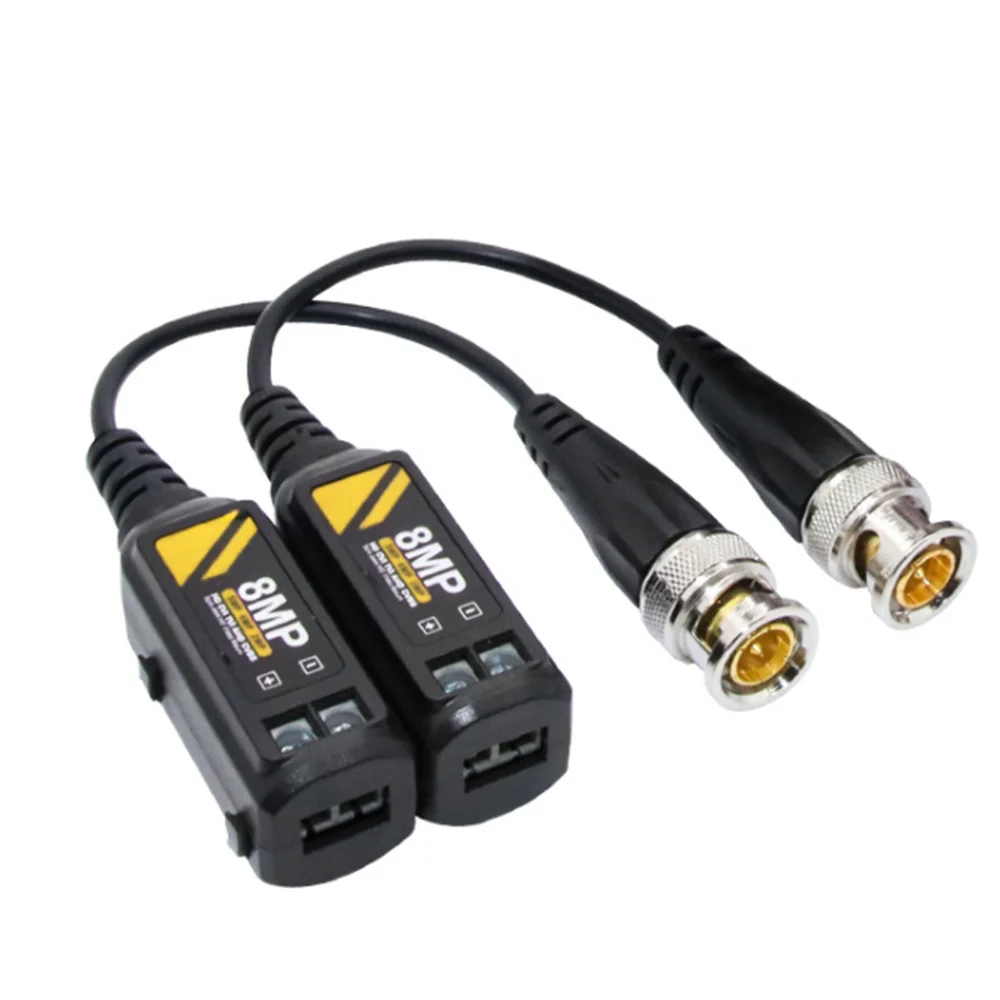 10 Pairs 8MP BNC CCTV Coax Video Balun Transmitter AHD/HD-CVI/TVI/CVBS Passive Twisted for HD AHD CVI TVI Camera