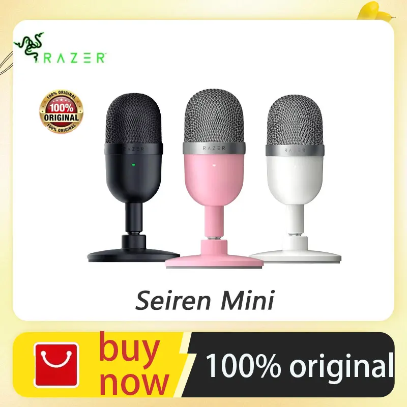 

Razer-Seiren Mini USB Condenser Microphone, Ultra-Compact, Streaming, Supercardioid Pickup Pattern,