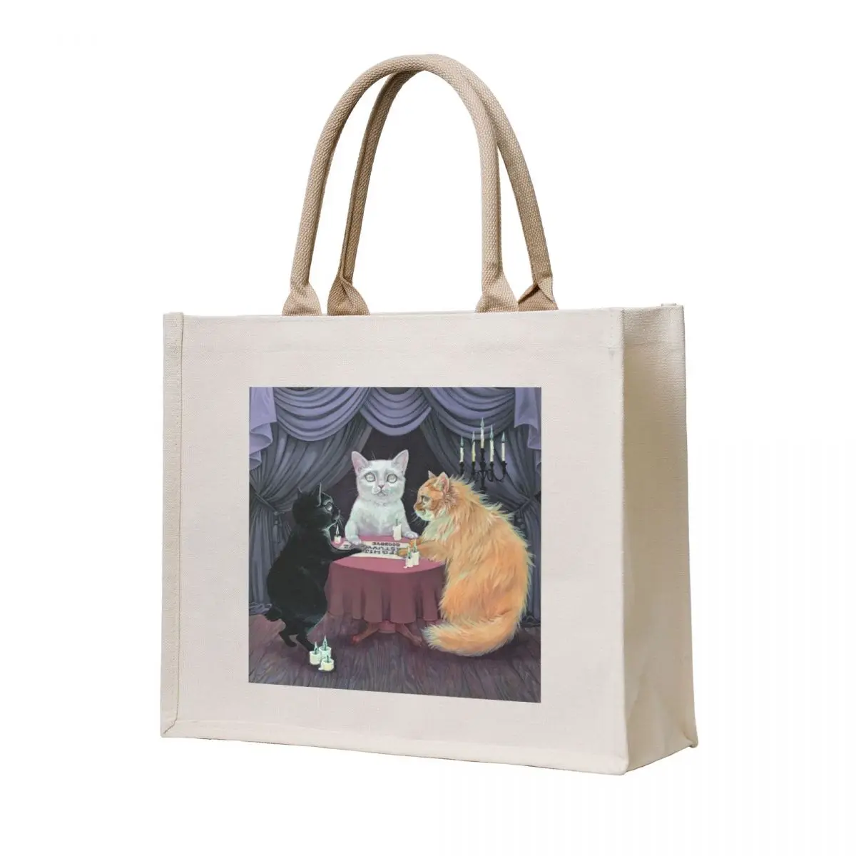 

Purrforming a Seance Tote Bag Canvas shoulder bag tote bag men's custom bags Custom