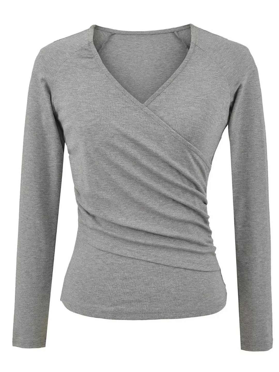 

Sexy Tight Long Sve V-Ne T-irt Women's Base irt Folded Autumn New Sle Early Fall Tight Fit Sexy Base irt Inner W...