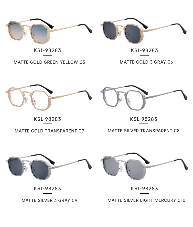 Kleine Rahmen Hexason Steampunk Sonnenbrille Männer 2025, Luxus Marke Vintage Punk Brillen Klassische Polygon Metall Sonnenbrille Männlich UV400 – Detail 11
