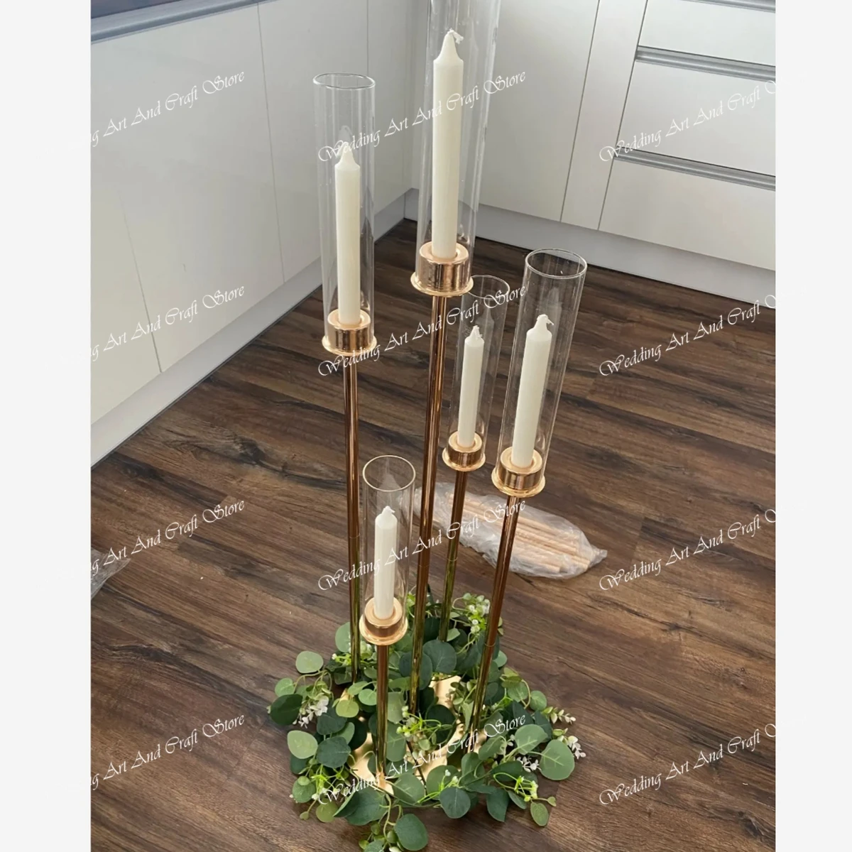 8pcs) flower vase  both trumpet vase tabletop centerpiece floral case for wedding flower arrangements  candle decoration