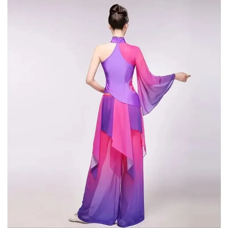 

New Ailian Classical Dance Clothes Folk Dance Performance Clothing Modern Fan Clothes Costume prom dresses WOMEN