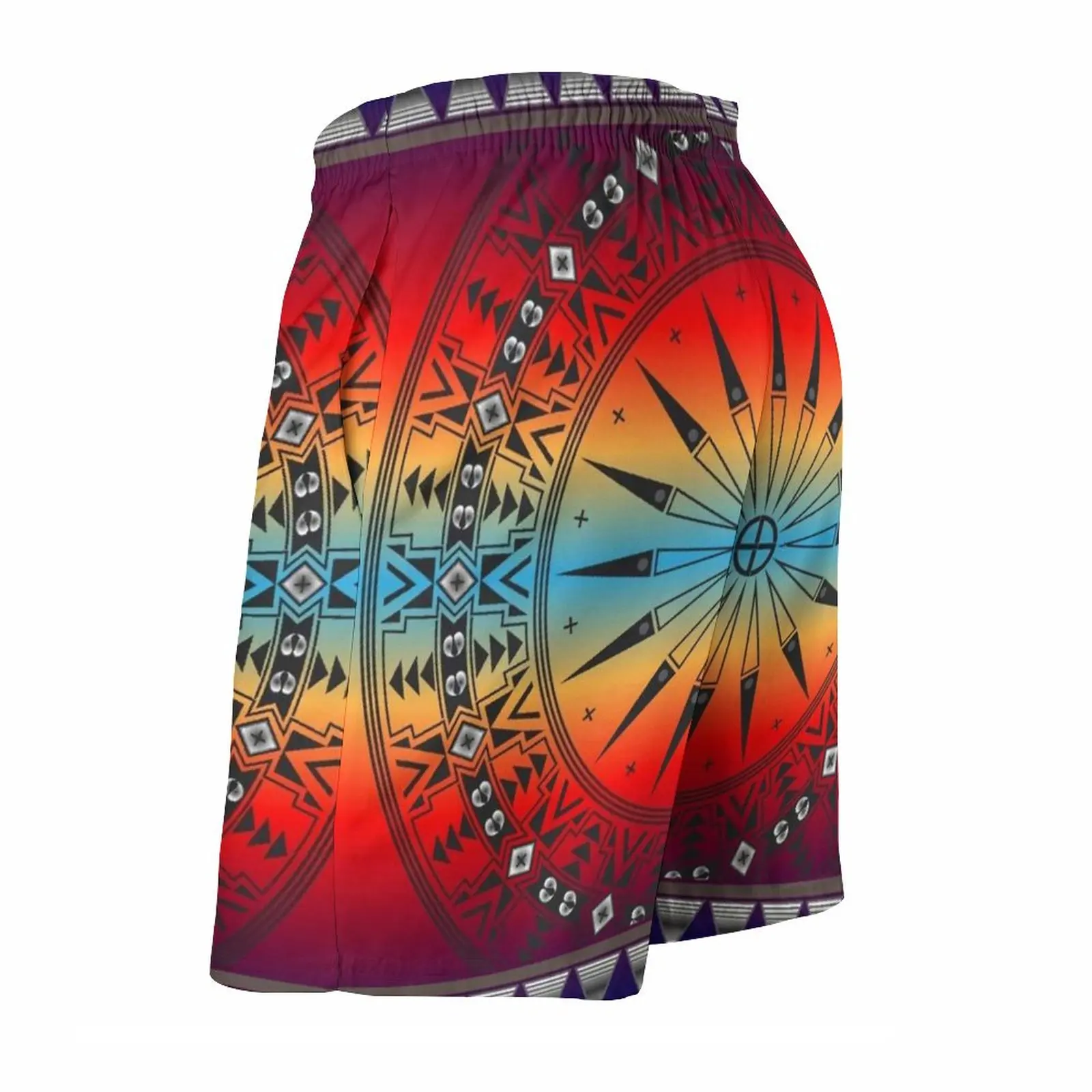 Morning Sky Surfing Beach Shorts Men's Boardshorts Patchwork Surf Swim Short Pants Sun Art Melvin War Eagle Art Happy Art