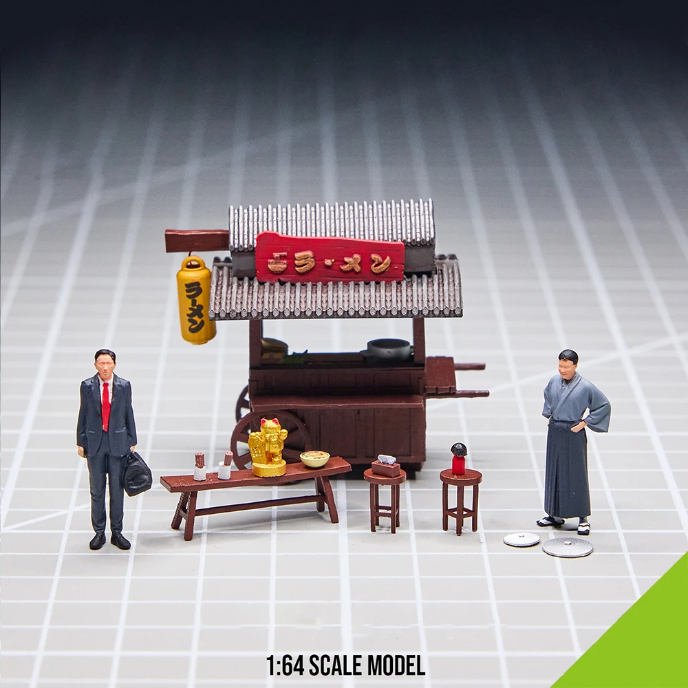 

Kicarmod 1/64 Ramen Stand Model Kit - High Precision 3D Printed Resin Miniature Scene for Car Model Diorama Collectible Gift