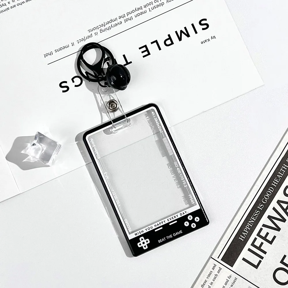 1Pcs New Kpop Card Holder Display Korean Fashion Student Card Protector Transparent with String Photocard Holder for Idol