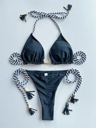 Ensembles de bikini coupe basse pour femmes, maillot de bain à énorme ULpour dames, micro maillots de bain, push-up sexy, maillots de bain deux pièces, été 2022