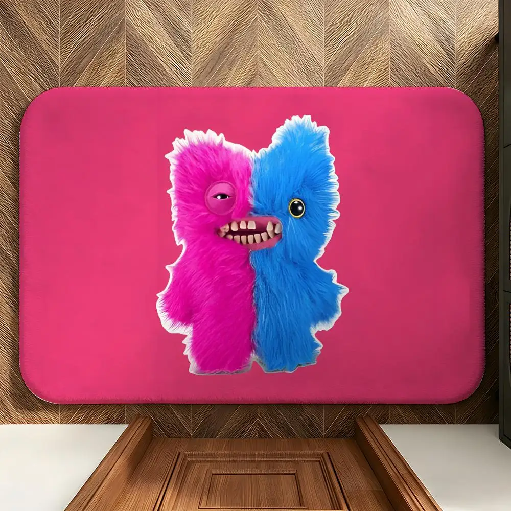 Toy F-Fuggler Bodenmatte, weicher Flanell-Eingangsbereich-Fußteppich, rutschfest, saugfähig, für Badezimmer und Schlafzimmer – Detail 10