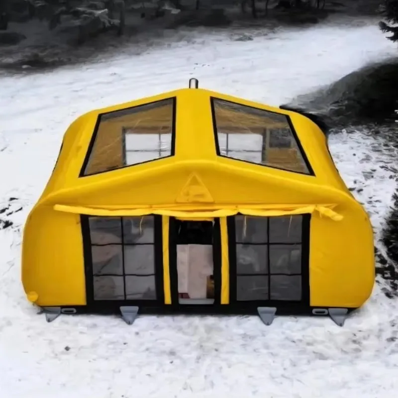 Winter-Glamping Aufblasbares Outdoor-Campingzelt mit Ofen zum Verkauf