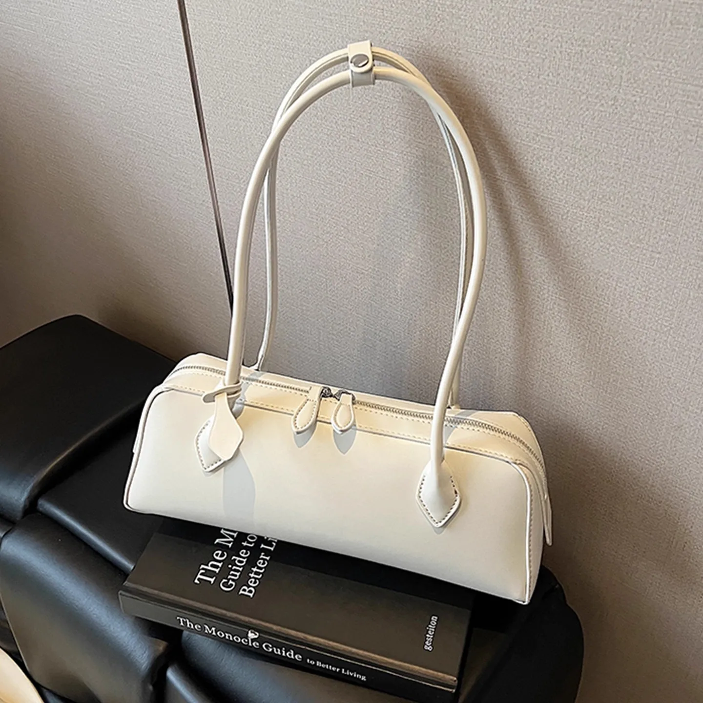 

Корейский стиль, минималистичный дизайн, женская кожаная сумка большой емкости, сумка подмышки, женская модная сумка премиум-класса на плечо, новинка