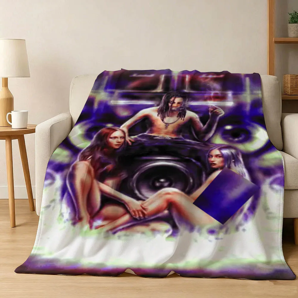 Singer C-Che R-REST IN BASS Rapper 3D Flannel Blanket Soft Throw Blanket Art For Home Decor Bedroom Bed Sofa Picnic Fans Gifts