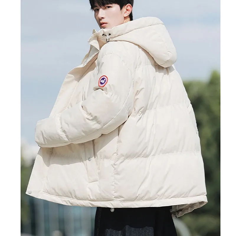 Parka rembourrée à capuche légère pour hommes, vestes d'hiver, coupe-vent, vêtements de créateur, 2024