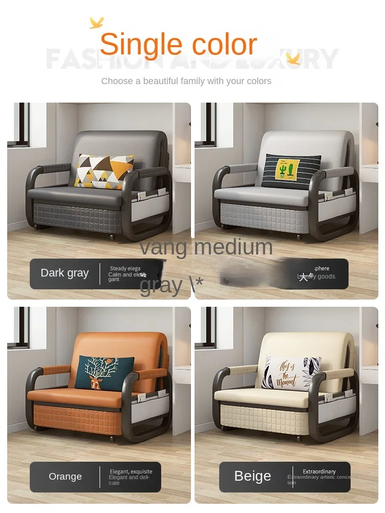 Yhl Sofa Bed Multi-Functional Foldable Dual-Use Balcony Pull-out Retractable Single Sofa Bed