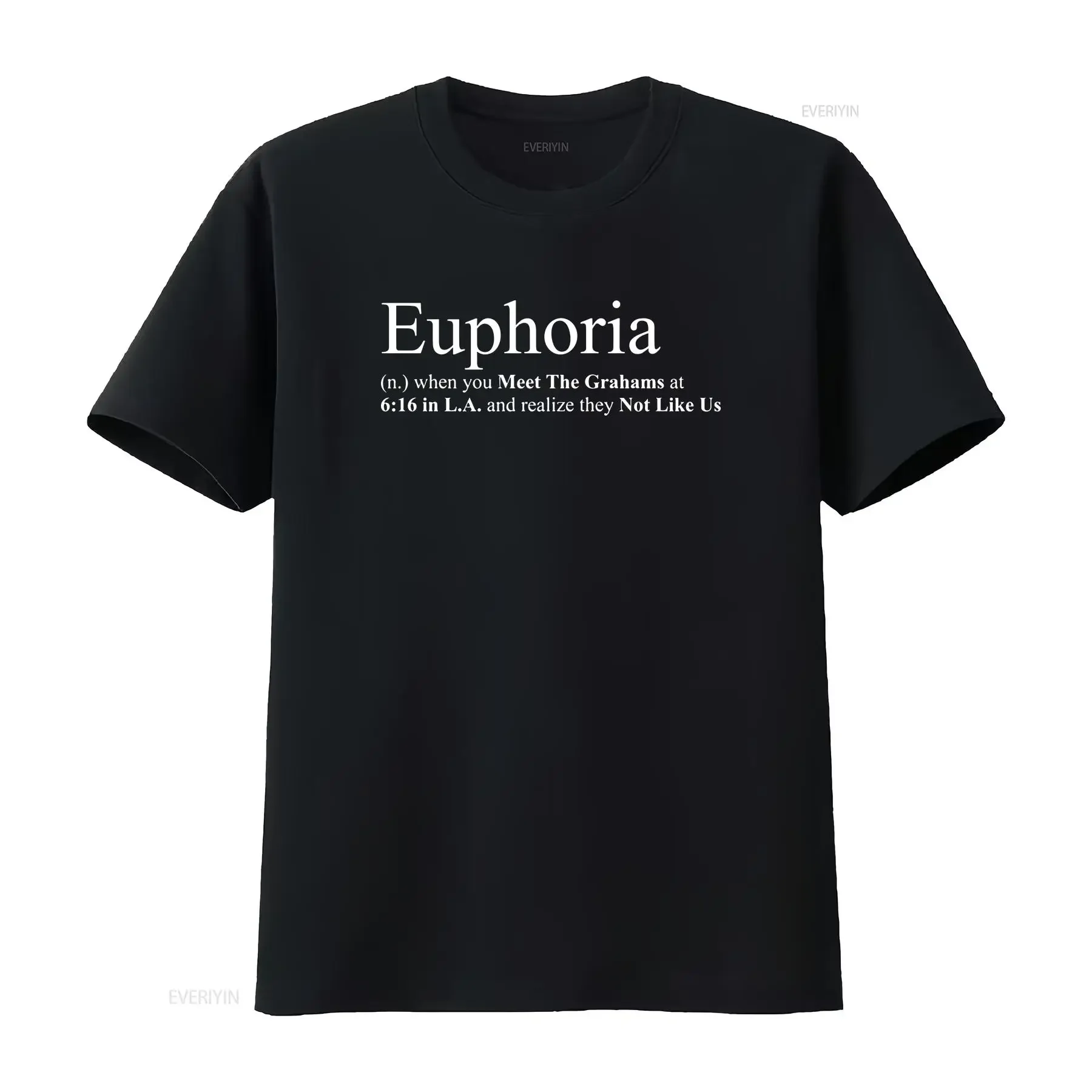 Pas comme nous définition Euphoria Kendrick Lamar inspiré t-shirt vintage lavé mode doux légèrement décontracté