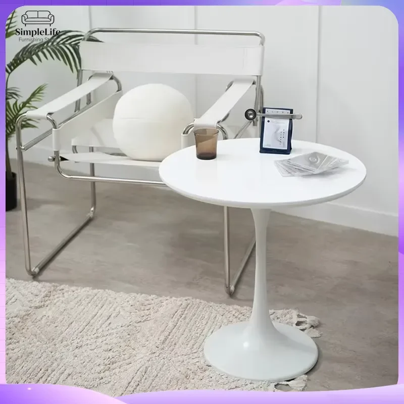 

Small Round Coffee Table for Small Apartments Living Room Corner Sofa Side Table Modern Minimalist End Table Compact Space
