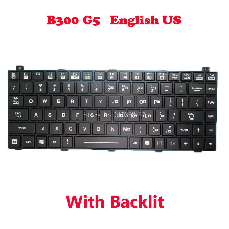 

Laptop AR GK SP KR US BR NE GR DT Backlit Keyboard For Getac B300 G5 English Czech Greece GK Spanish SP Turkey Korean KR B300G5