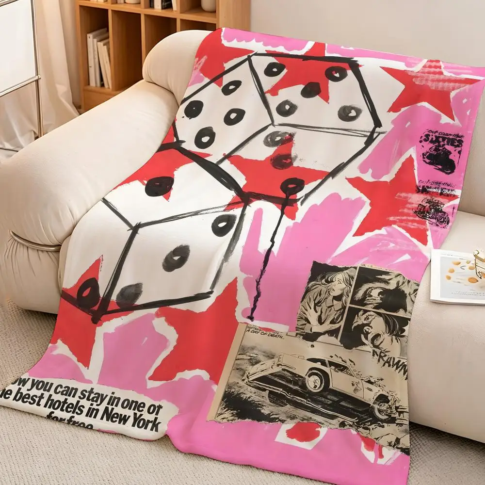 Artist Modern C-Caitlin Flood-Molyneux Throw Soft Warm Flannel Blanket Lightweight for Sofa Bed Couch Travel Adults