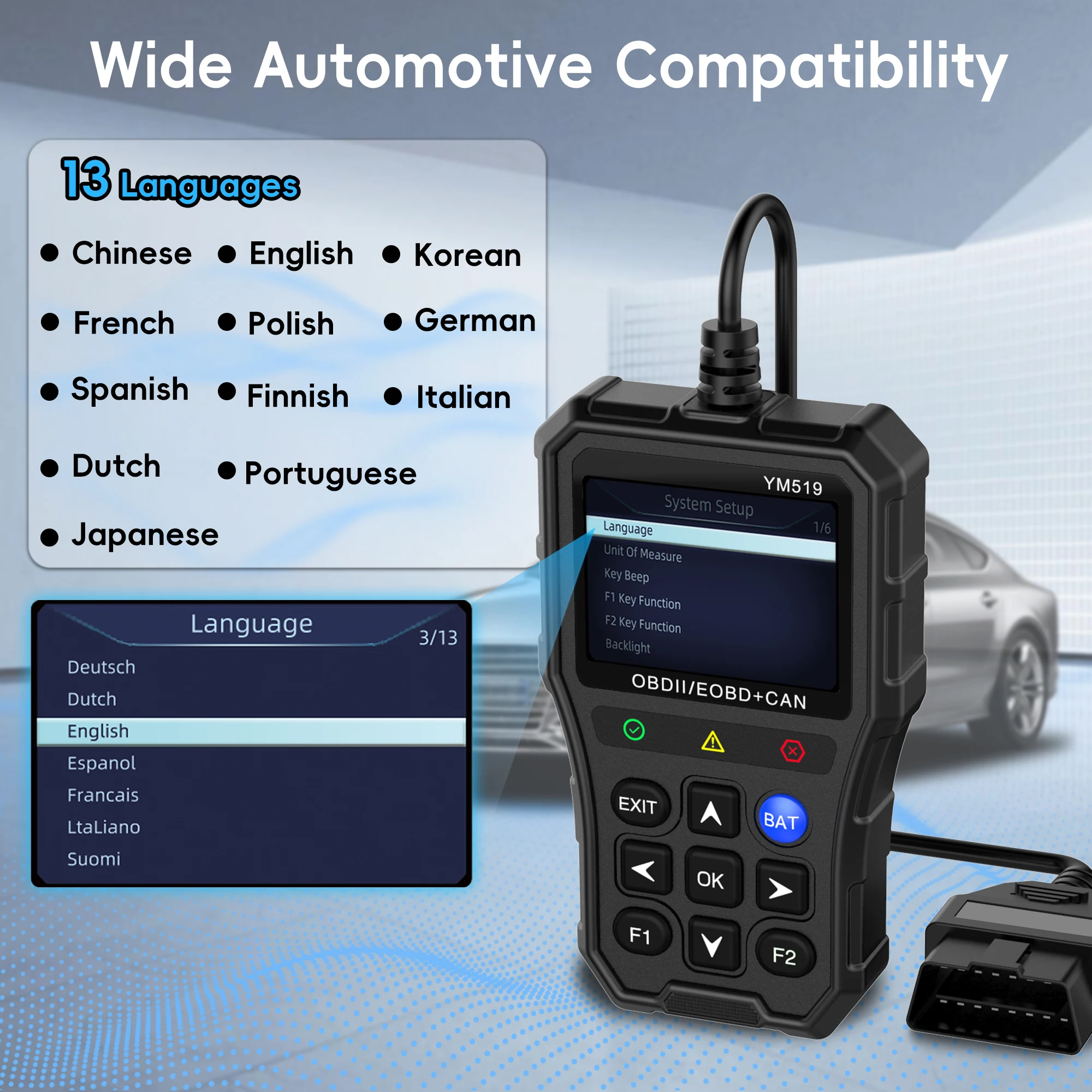 OBD2 Scanner Diagnostic Tool, Check Engine Code Reader,Profession Auto Check Engine Light Car Diagnostic Scan Tool