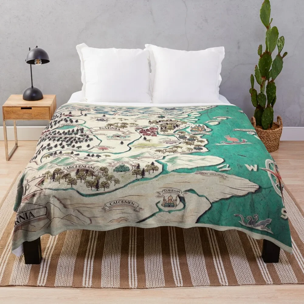 

Map of Narnia Throw Blanket Lightweight Cozy Blanket for Bed Sofa