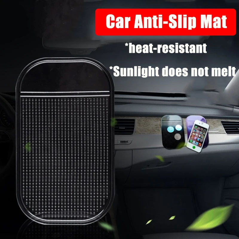 1/2Pcs Multi-functional Car Anti-slip Mat PU Small Mobile Phone Anti-slip Silicone Mat High Temperature Resistant Auto Parts