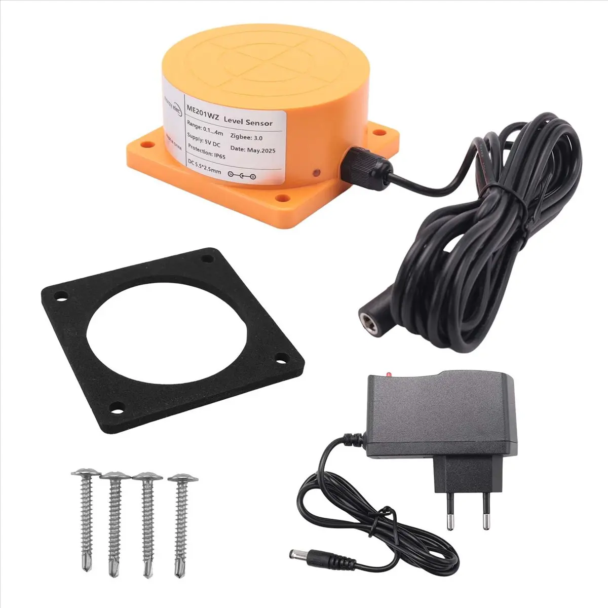 A14G Tuya Smart Zigbee Ultrasonic Water Tank Level Monitor Sensor Real-Time Alerts App Control for IOS & Android EU Plug