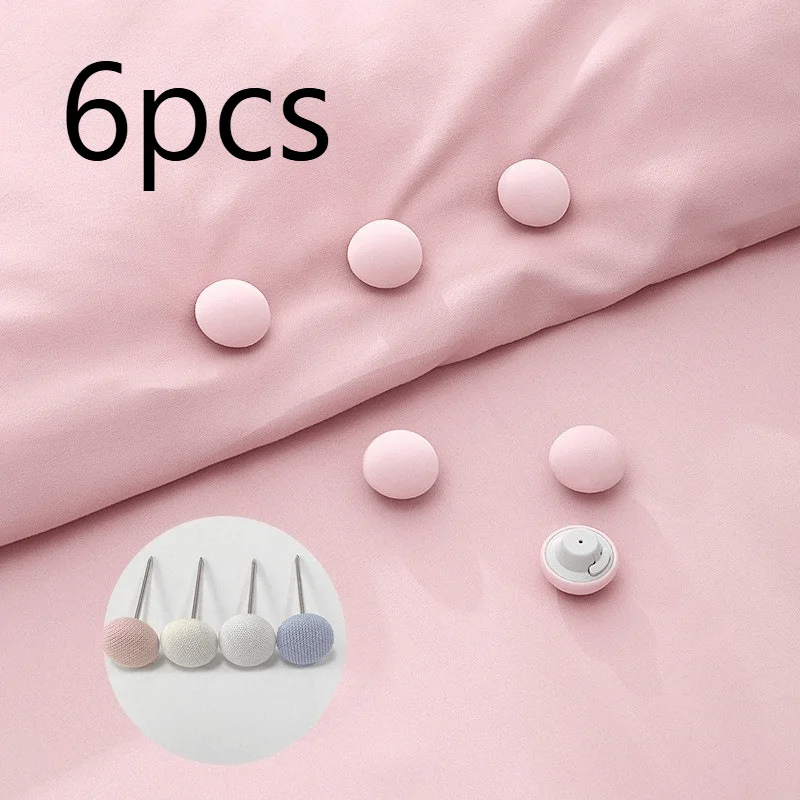 6pcs Quilt Fixers, No Pins Bed Sheet Quilt Anti-run Buckles, Invisible Non-slip Safety Clips, Detachable