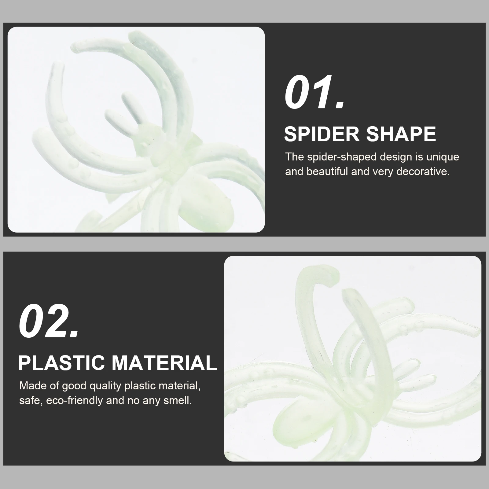 144pcs Spider Finger Ring Halloween Plastic Ring For Kids Adults Party Ghost Costume Rave Decoration Stress Relief