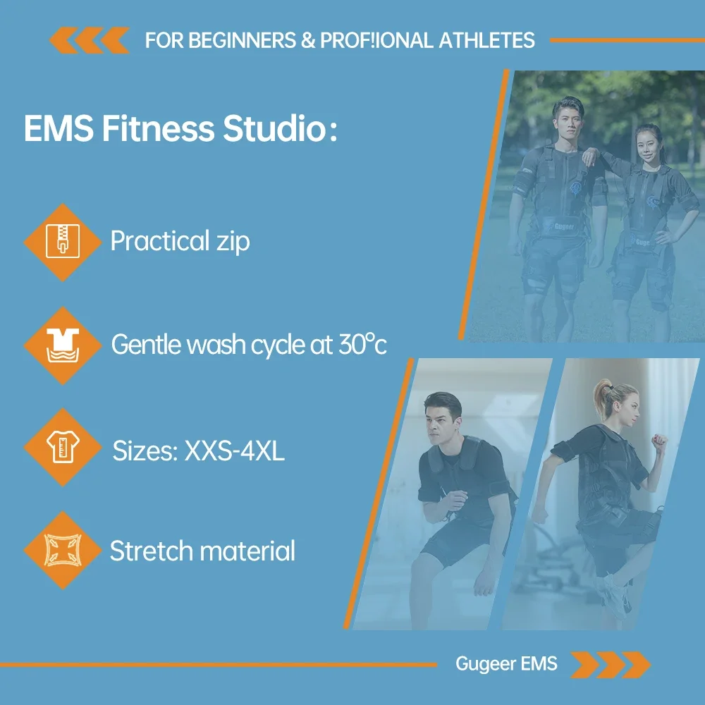 

EMS Fitness Muscle Training XBody EMS Machine Removable Electrodes Split Vest EMS Electric Impulse Training