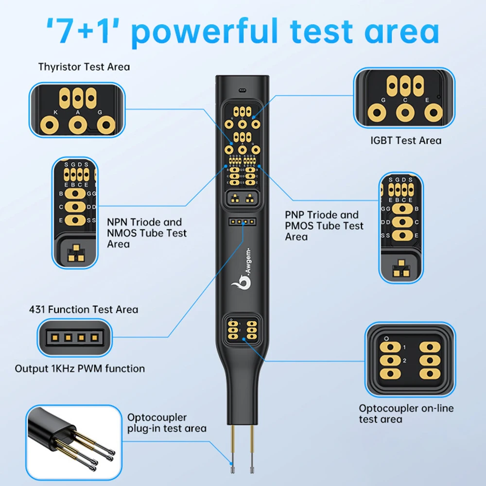 Transoptor Tester online Tester Narzędzie do kontroli Naprawa elektroniki Nowy czteronożny test transoptora Mała tablica