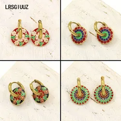 Enamel Retro Personalized Colored Drop Glaze Ear Buckle Niche Light Luxury High-end Titanium Steel Earrings For Women Jewelry