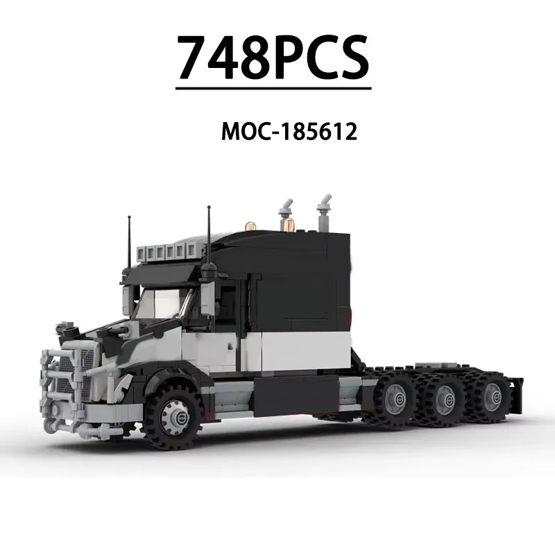 Building Block MOC-185612 Truck Car Semi-trailer 748PCS Construction Model Ornament Children's Birthday Gift Christmas Toy