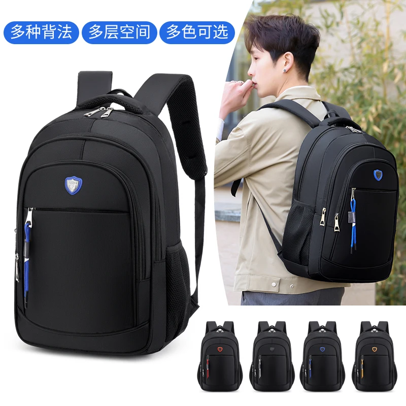 Multifunctional Black Backpack for Men Large Capacity Waterproof Laptop Bag Stylish Travel and Commuter Bag with Multiple Compar