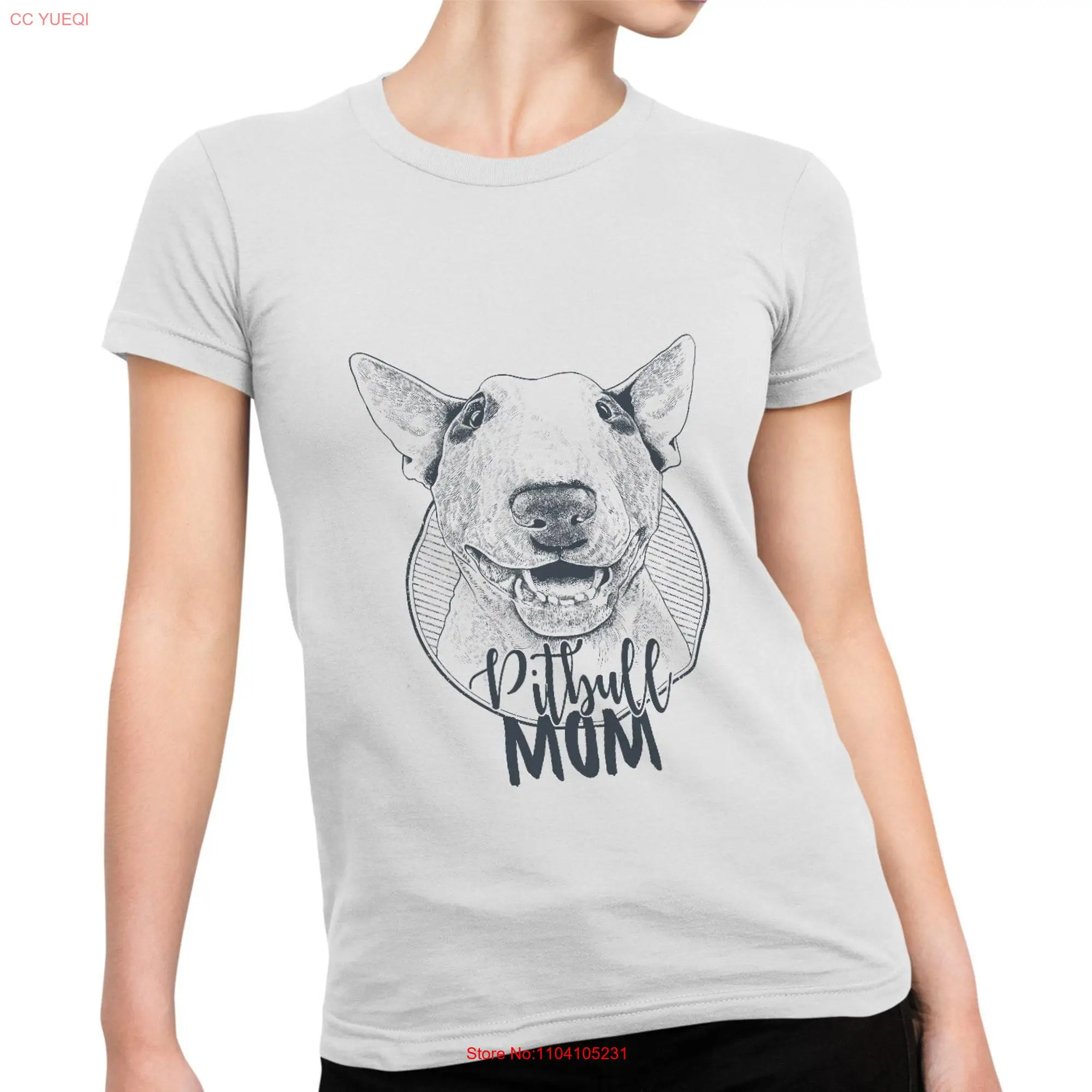 Pitbull Dog Mom T Shirt s Owner Mother's Day Mama long or short sleeves