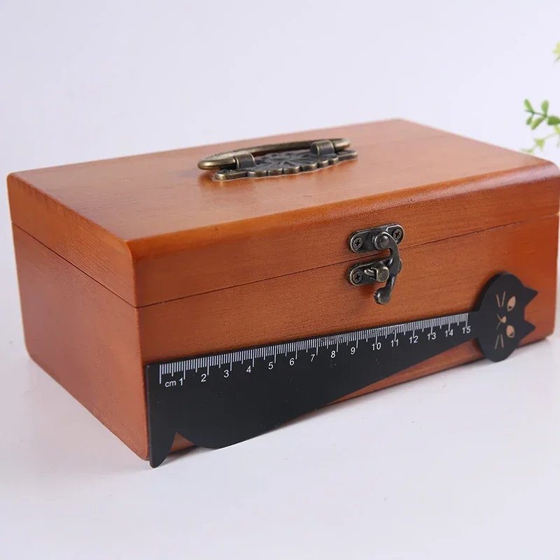 Wood Box Sewing Kit Needle Tape Scissor Multifunction Threads Sewing DYI Tools Accessory Sewing Kits Home storage box solid wood