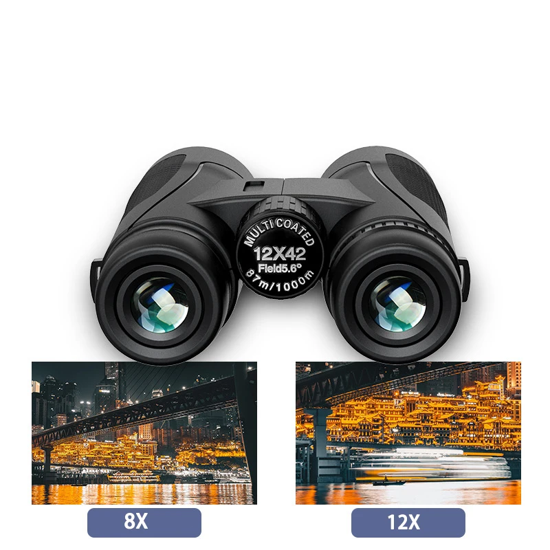 Powerful Telescope 12X42 Professional Binoculars Low Light BAK4-Prism Long Range Waterproof Military Hunting Camping Equipment - view 5