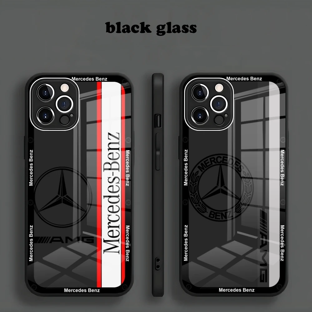 

Sport-Benzs-Car-Mercedes-A-MGs Phone Case new for Iphone 15 14 13 12 11 Pro Max X XS XR 7 8 Plus 2020 SE Metallic Paint Glass