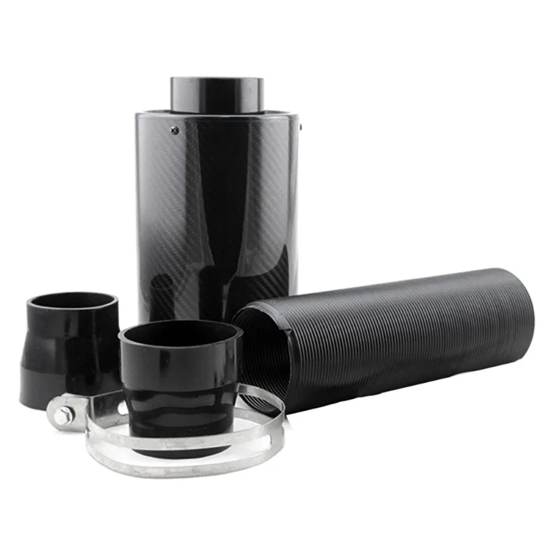 

Universal Air Intake Kit With Intake Turbine Carbon Fiber Cold Feed Induction Air Intake Box Car Compatible